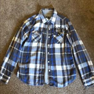 Reversible Plaid & Striped Harley Davidson Shirt